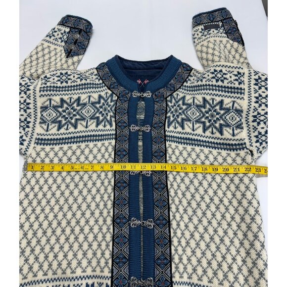 DALE OF NORWAY Cardigan Sweater Womens Large Metal Clasps * FOR REPAIR * READ - Picture 6 of 14